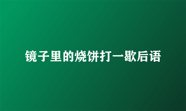 镜子里的烧饼打一歇后语