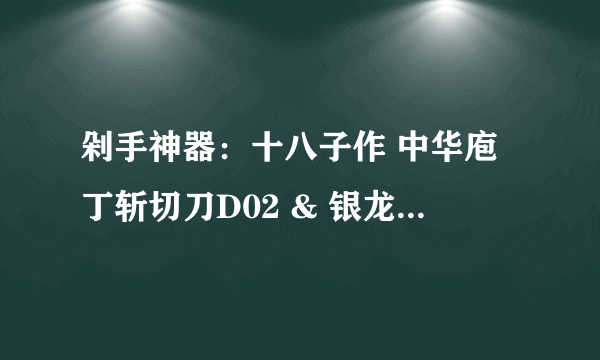 剁手神器：十八子作 中华庖丁斩切刀D02 & 银龙系列砍骨刀BS9908-A