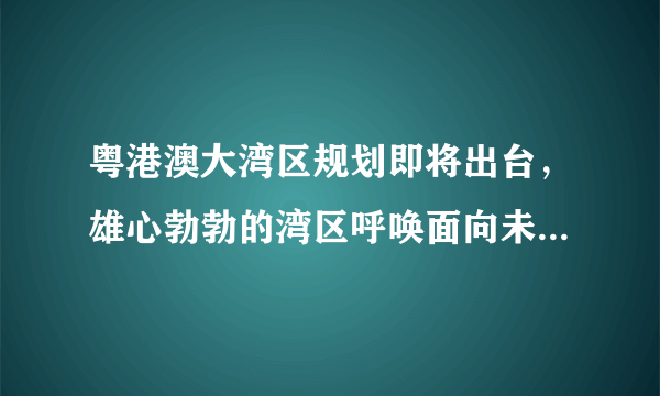 粤港澳大湾区规划即将出台，雄心勃勃的湾区呼唤面向未来的涂料