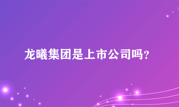 龙曦集团是上市公司吗？