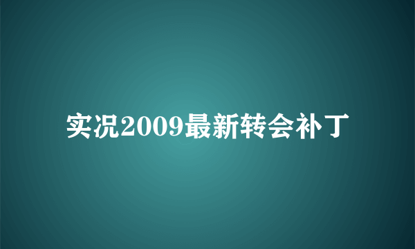 实况2009最新转会补丁