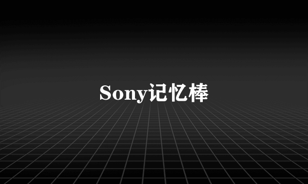 Sony记忆棒