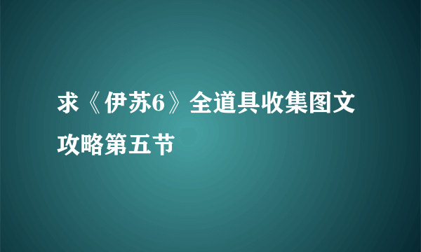 求《伊苏6》全道具收集图文攻略第五节