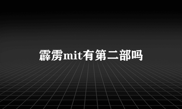 霹雳mit有第二部吗