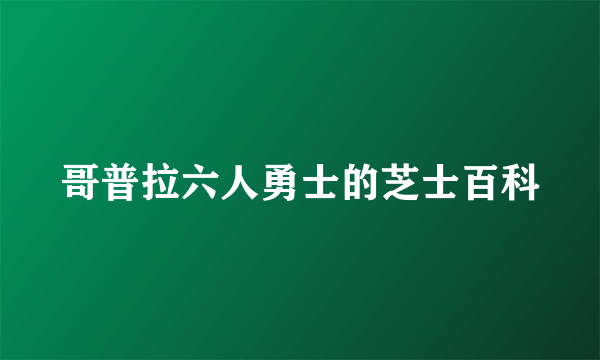 哥普拉六人勇士的芝士百科