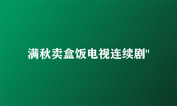 满秋卖盒饭电视连续剧