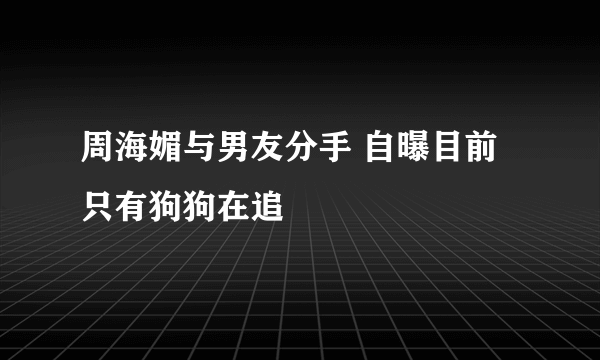 周海媚与男友分手 自曝目前只有狗狗在追