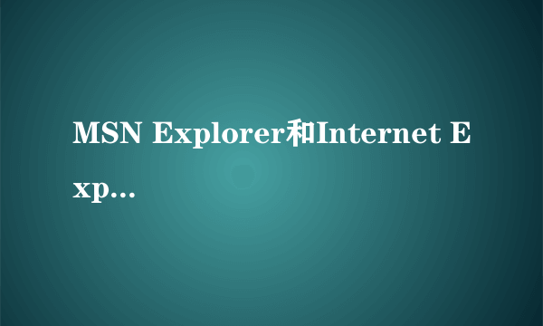 MSN Explorer和Internet Explorer有什么区别？