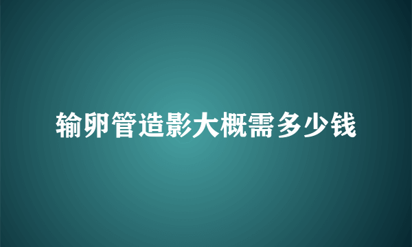 输卵管造影大概需多少钱