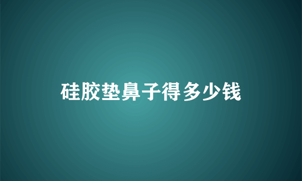 硅胶垫鼻子得多少钱