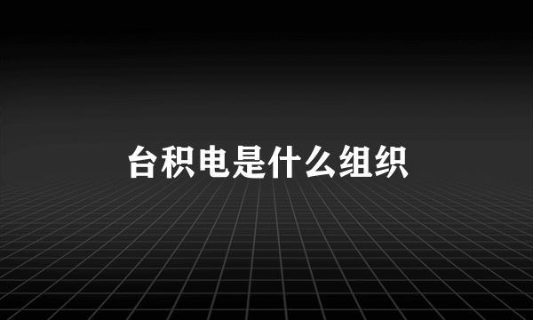 台积电是什么组织