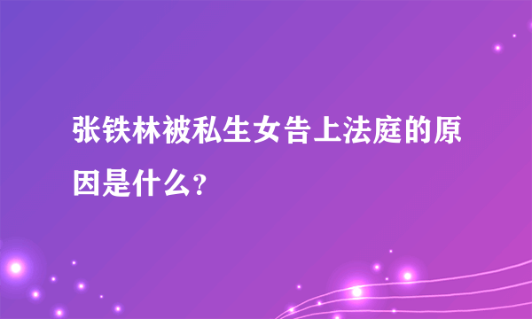 张铁林被私生女告上法庭的原因是什么？