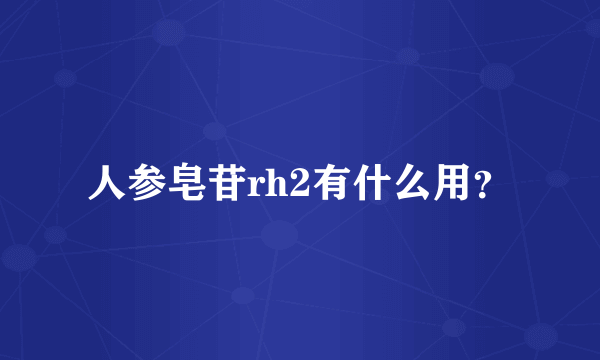 人参皂苷rh2有什么用？