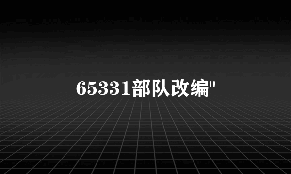 65331部队改编