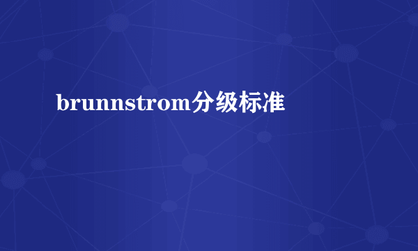 brunnstrom分级标准