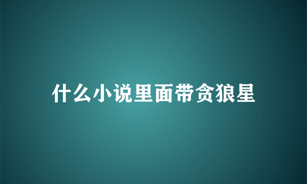 什么小说里面带贪狼星