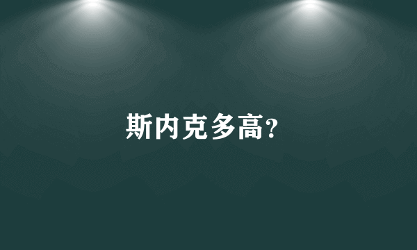 斯内克多高？