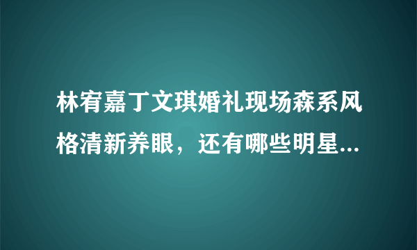 林宥嘉丁文琪婚礼现场森系风格清新养眼，还有哪些明星结婚时现场布置别具一格？