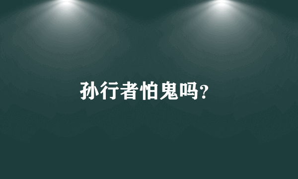 孙行者怕鬼吗？