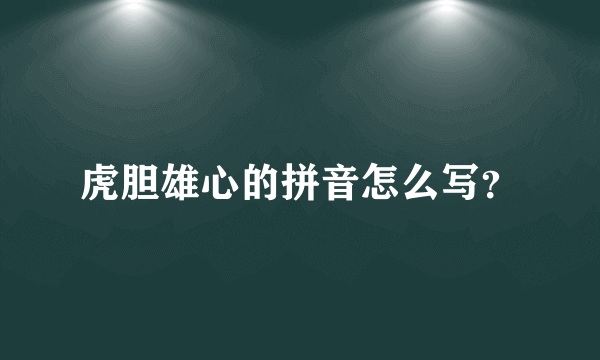 虎胆雄心的拼音怎么写？