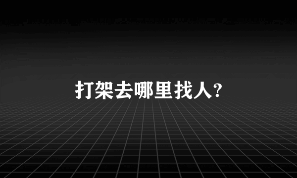 打架去哪里找人?