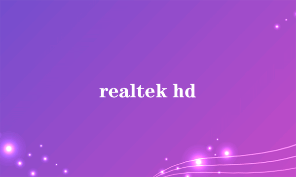 realtek hd