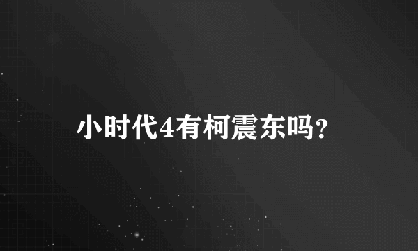 小时代4有柯震东吗？