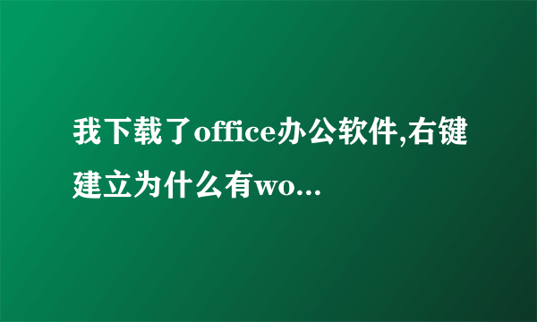 我下载了office办公软件,右键建立为什么有word2007文档和word97-2003文档俩个呢?