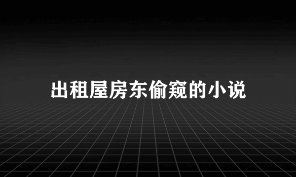 出租屋房东偷窥的小说