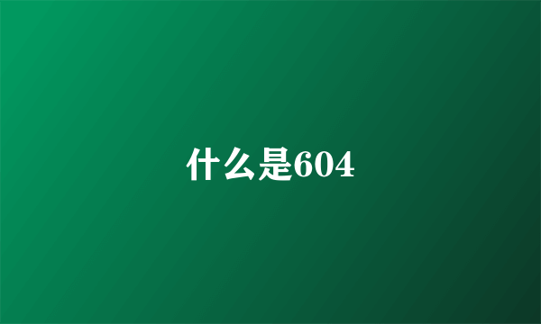 什么是604