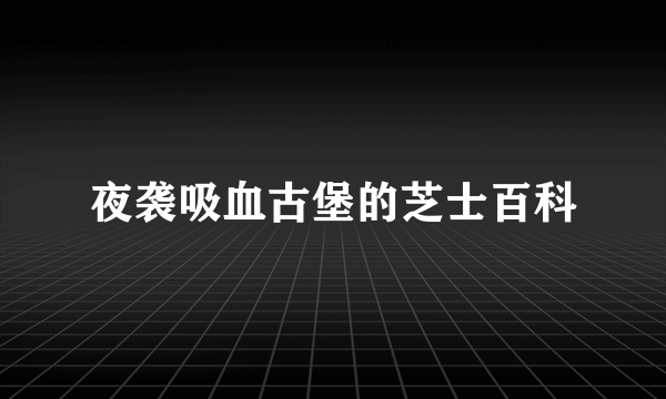 夜袭吸血古堡的芝士百科