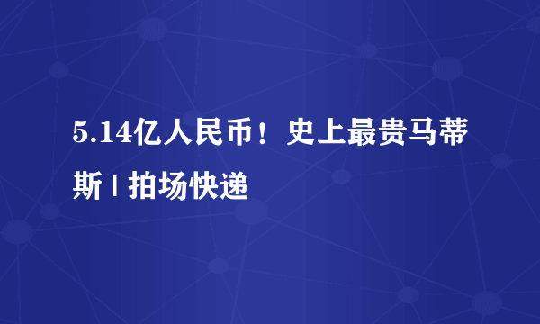 5.14亿人民币！史上最贵马蒂斯 | 拍场快递