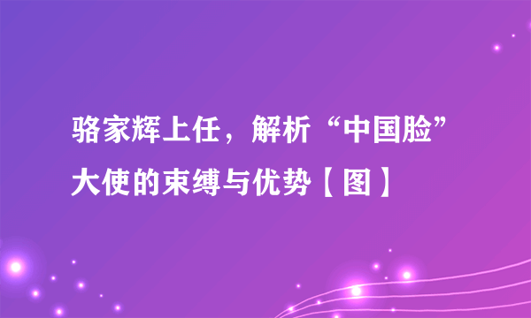 骆家辉上任，解析“中国脸”大使的束缚与优势【图】