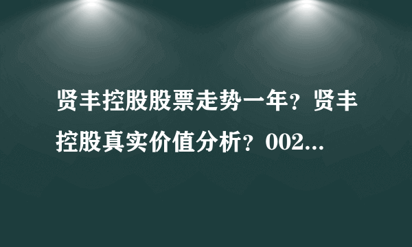 贤丰控股股票走势一年？贤丰控股真实价值分析？002141贤丰控股的股价？