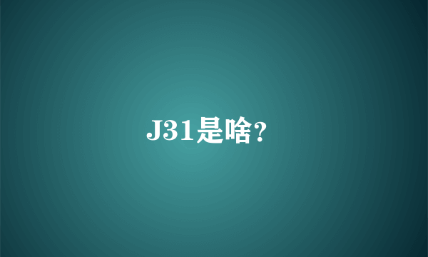 J31是啥？