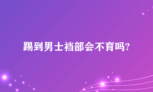 踢到男士裆部会不育吗?