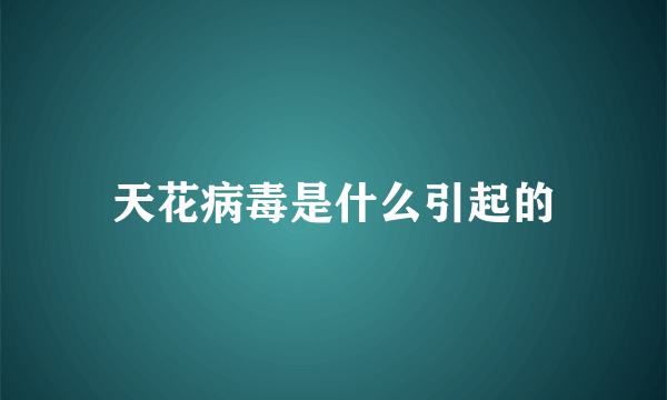 天花病毒是什么引起的