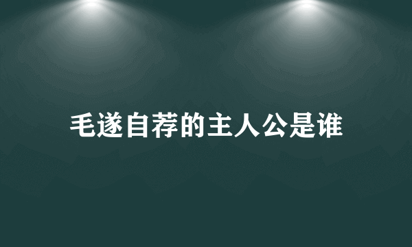 毛遂自荐的主人公是谁