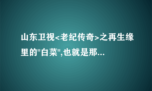 山东卫视<老纪传奇>之再生缘里的