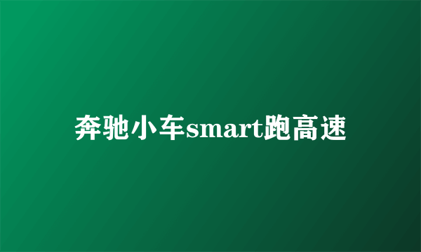 奔驰小车smart跑高速