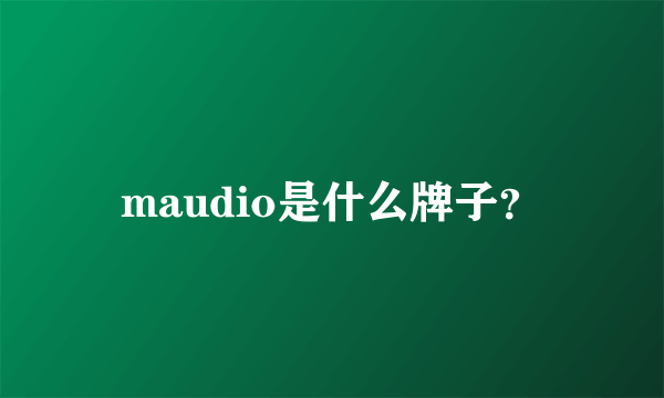 maudio是什么牌子？