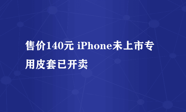 售价140元 iPhone未上市专用皮套已开卖