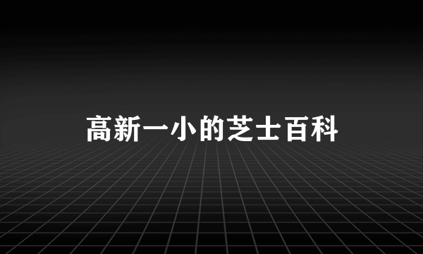 高新一小的芝士百科