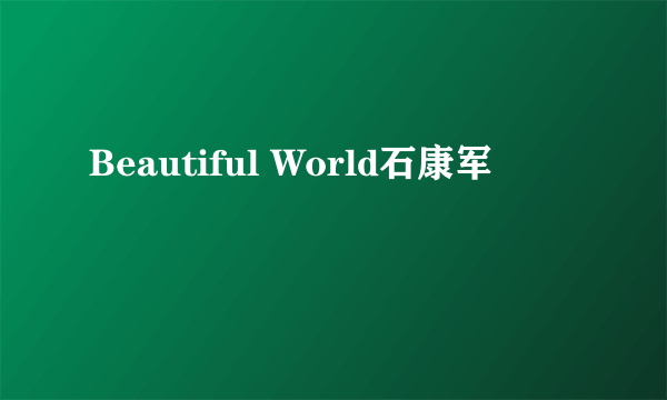 Beautiful World石康军