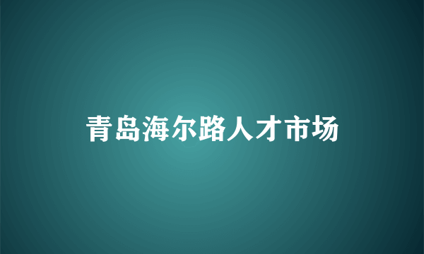 青岛海尔路人才市场