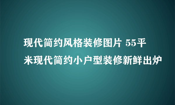 现代简约风格装修图片 55平米现代简约小户型装修新鲜出炉