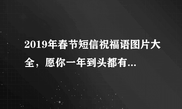 2019年春节短信祝福语图片大全，愿你一年到头都有好运气！