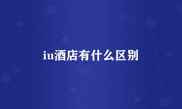 iu酒店有什么区别