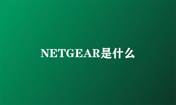 NETGEAR是什么