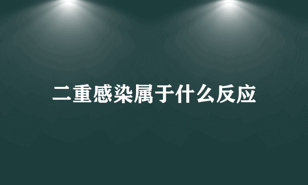 二重感染属于什么反应